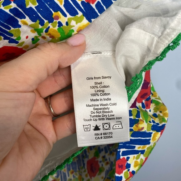 Girls From Savoy Floral Halter Dress Sz 8 Garden Party Retro Style Summer Cockta - Picture 14 of 14